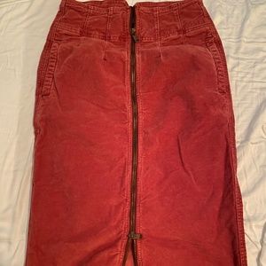 We the free corduroy skirt zip up